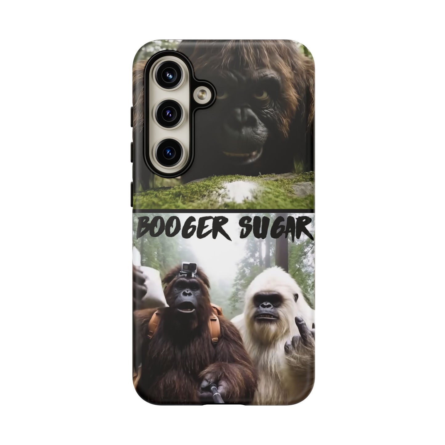 Protect your phone with pure cryptid chaos. Bigfoot and Yeti talkin’ booger sugar in full feral fashion. Weird? Yes. Iconic? Absolutely. 🦶❄️💨 #StayMythical