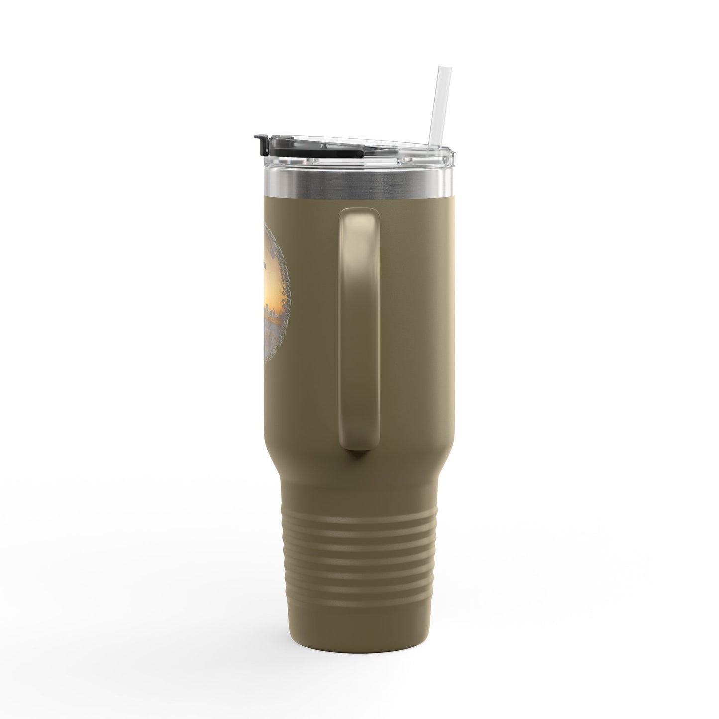 Grace Got Me Walking | 40oz Insulated Christian Travel Mug | Cross + Sun Design | 7 Colors