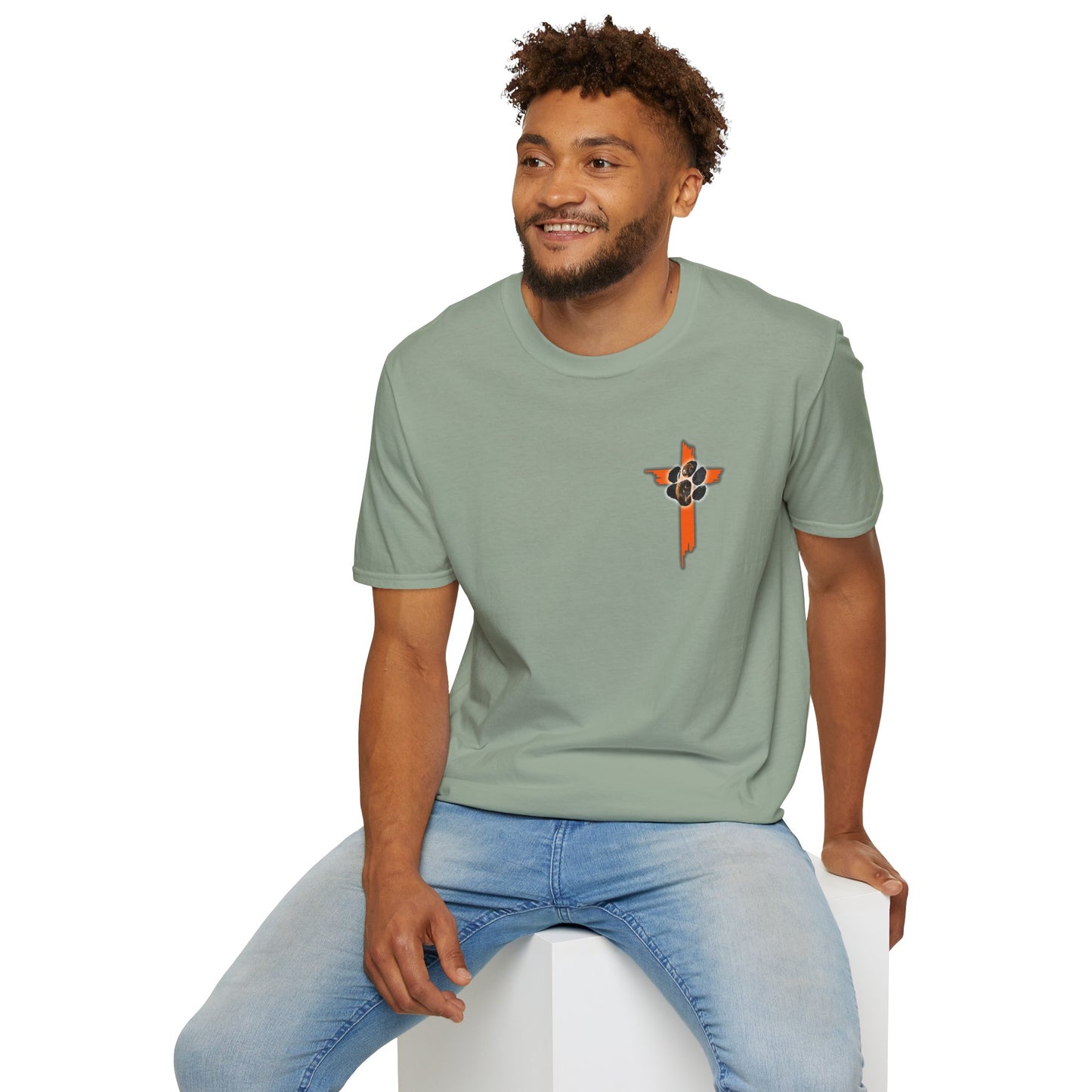 Rosman Tigers Faith & Pride Tee – Cross & Paw Front | Bold Tiger Back Design