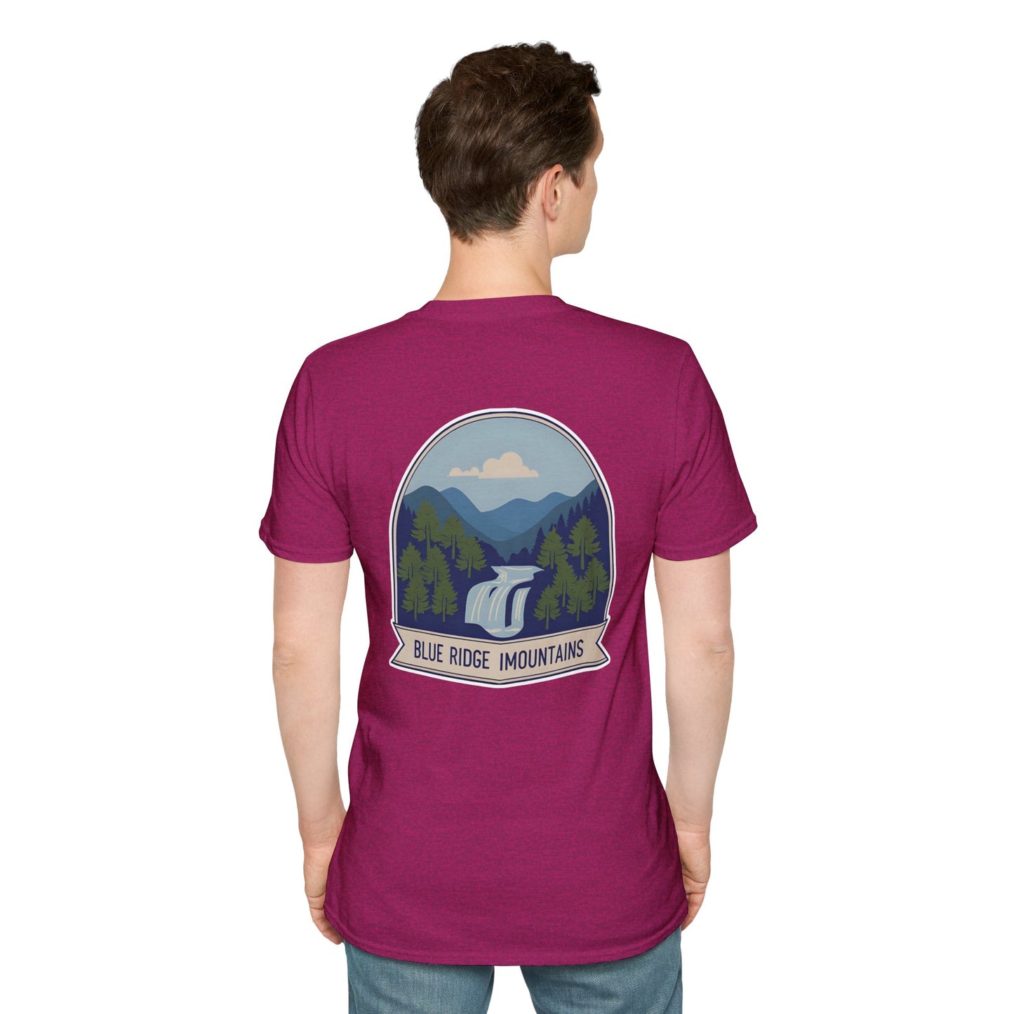 Blue Ridge Waterfall Poster Tee | Country Mountain Escape Shirt