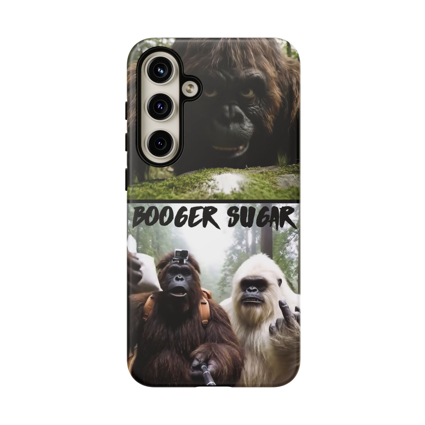 Protect your phone with pure cryptid chaos. Bigfoot and Yeti talkin’ booger sugar in full feral fashion. Weird? Yes. Iconic? Absolutely. 🦶❄️💨 #StayMythical
