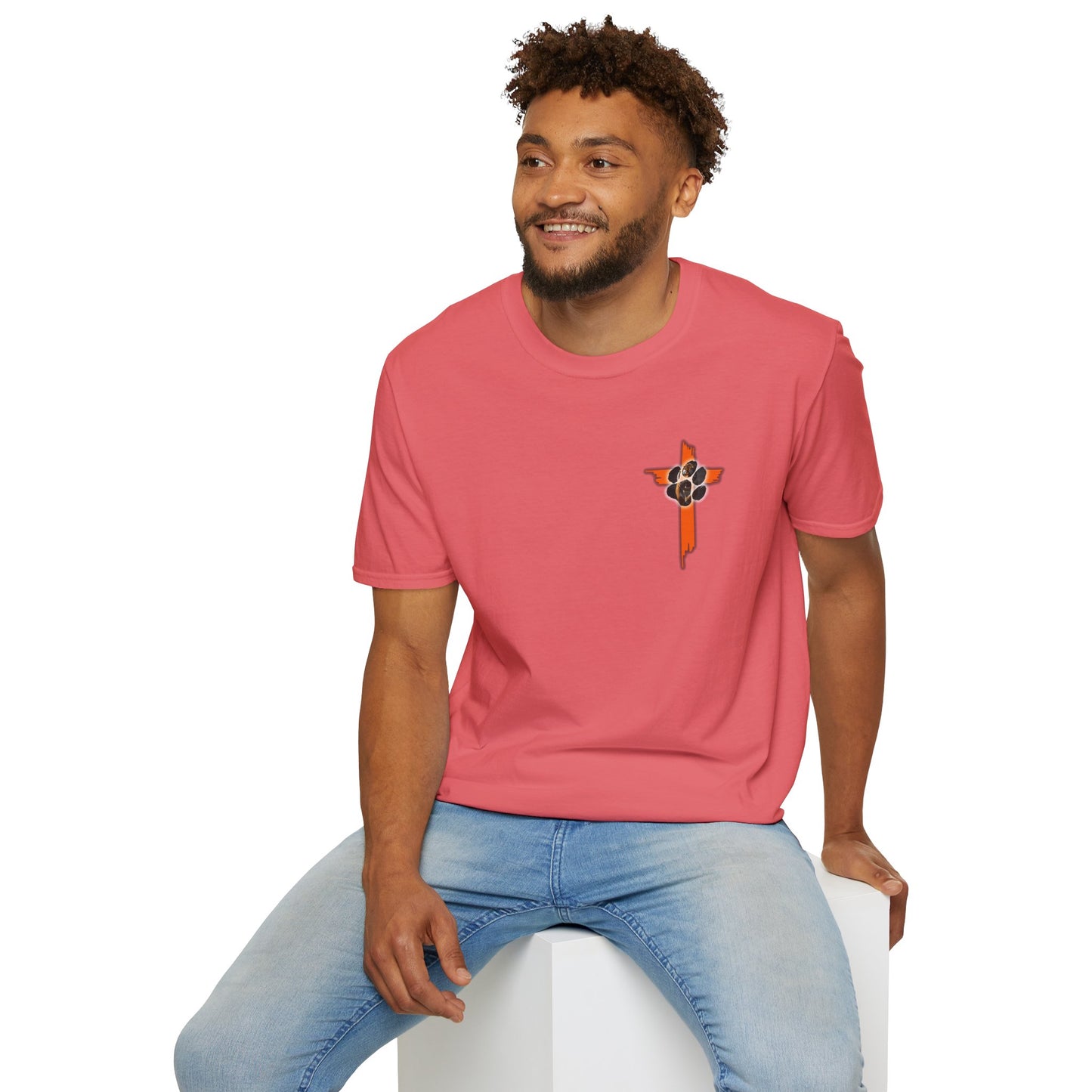 Rosman Tigers Faith & Pride Tee – Cross & Paw Front | Bold Tiger Back Design