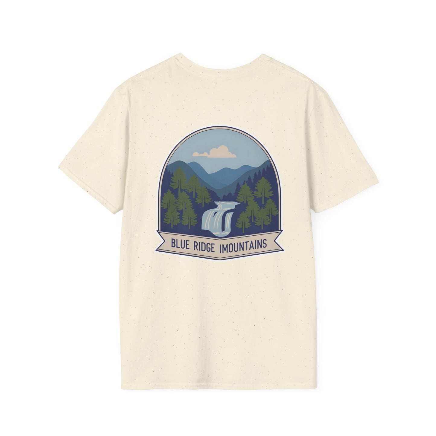 Blue Ridge Waterfall Poster Tee | Country Mountain Escape Shirt