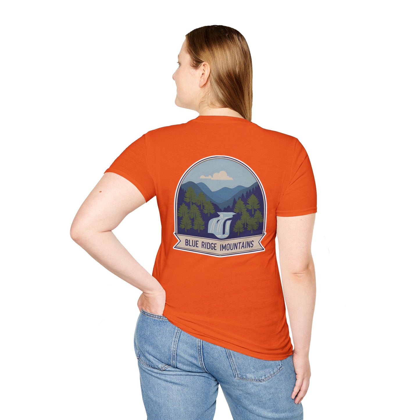 Blue Ridge Waterfall Poster Tee | Country Mountain Escape Shirt