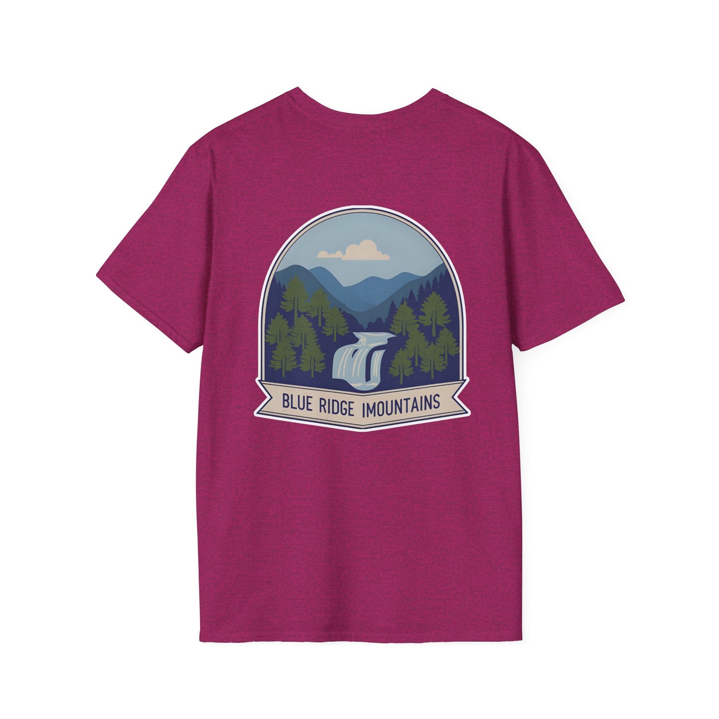 Blue Ridge Waterfall Poster Tee | Country Mountain Escape Shirt