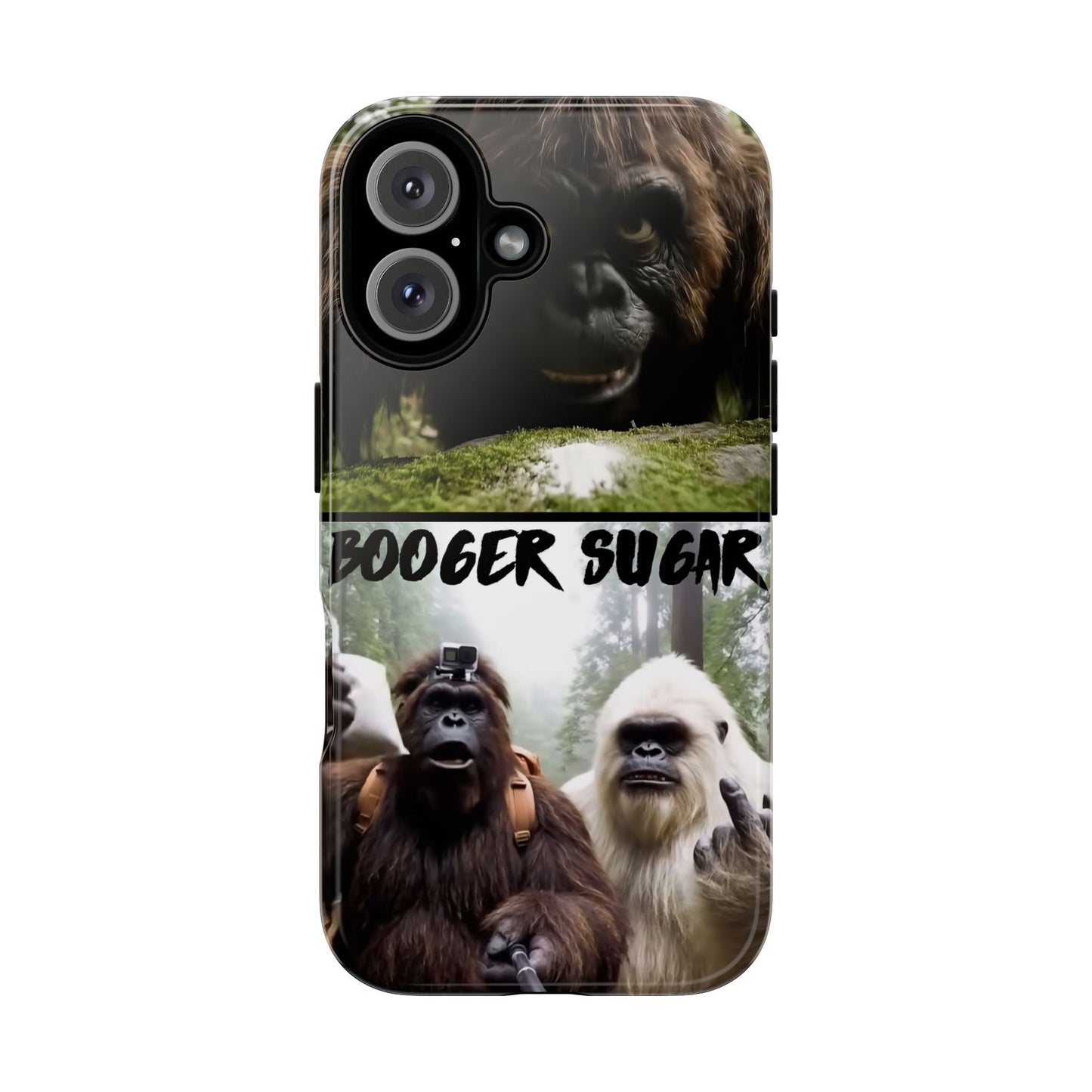 Protect your phone with pure cryptid chaos. Bigfoot and Yeti talkin’ booger sugar in full feral fashion. Weird? Yes. Iconic? Absolutely. 🦶❄️💨 #StayMythical