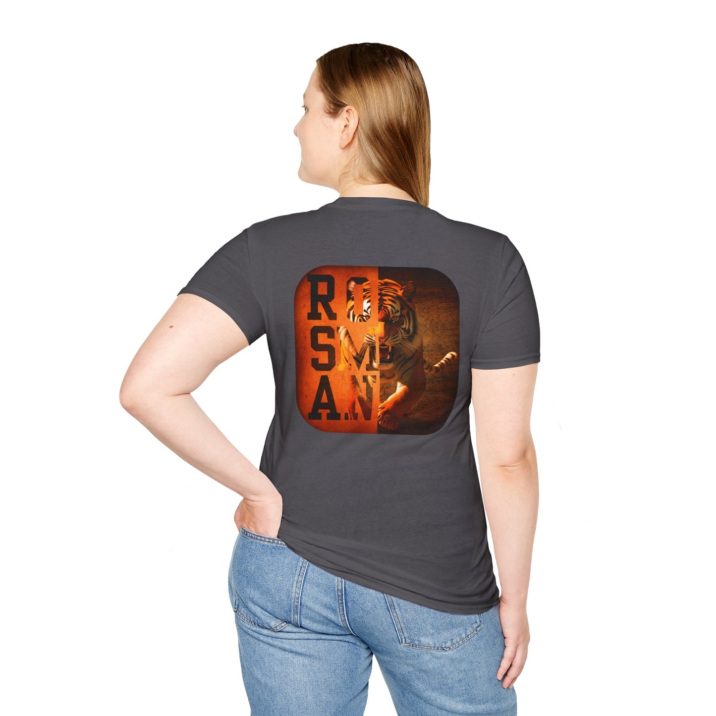 Rosman Tigers Faith & Pride Tee – Cross & Paw Front | Bold Tiger Back Design