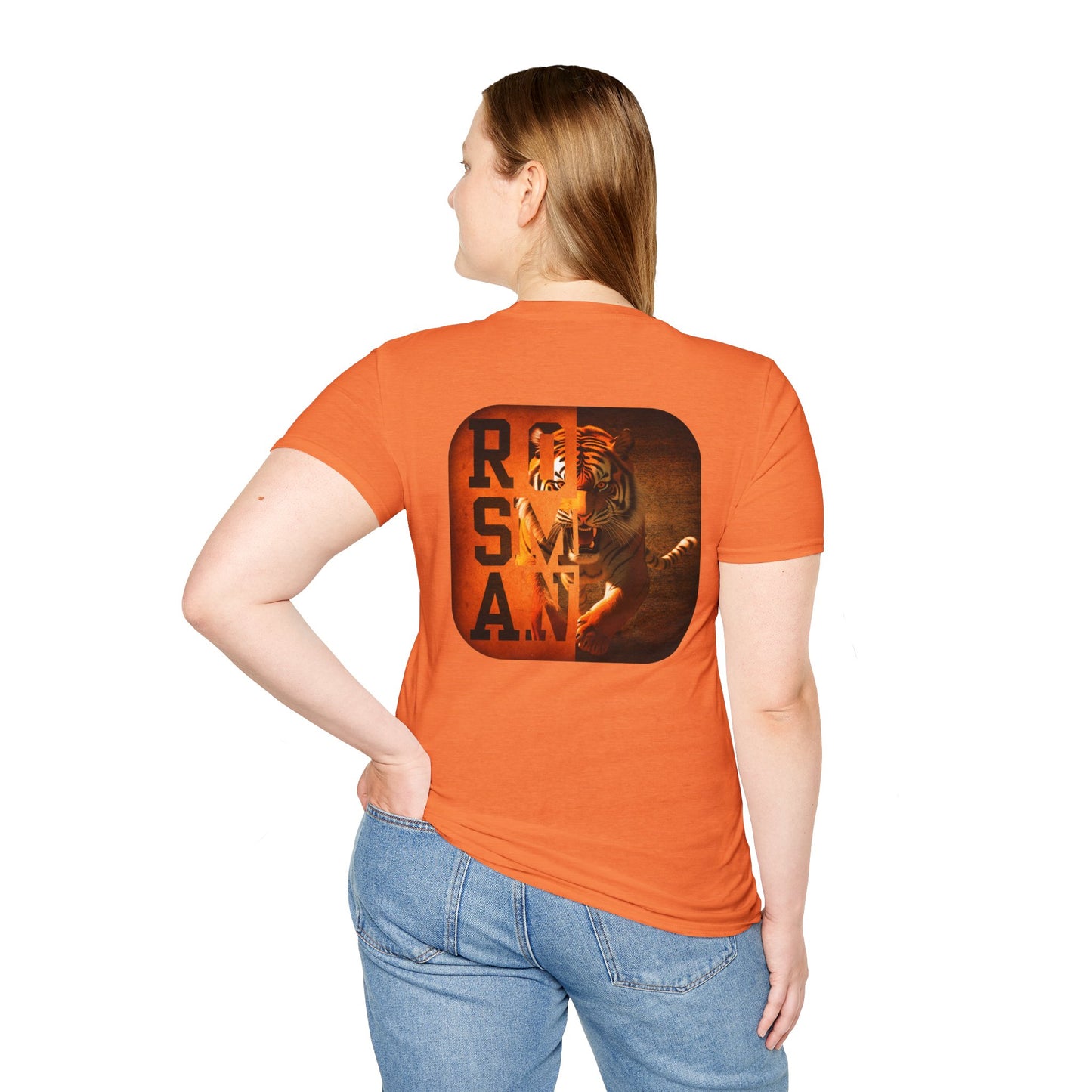 Rosman Tigers Faith & Pride Tee – Cross & Paw Front | Bold Tiger Back Design