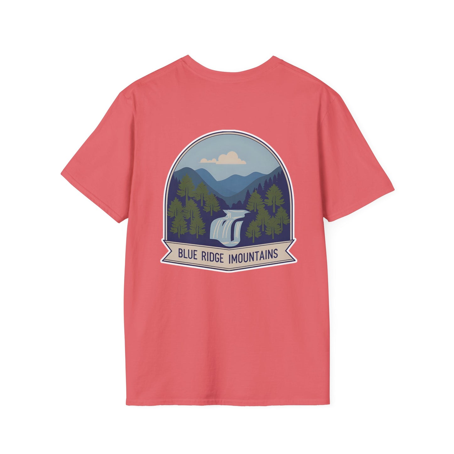 Blue Ridge Waterfall Poster Tee | Country Mountain Escape Shirt
