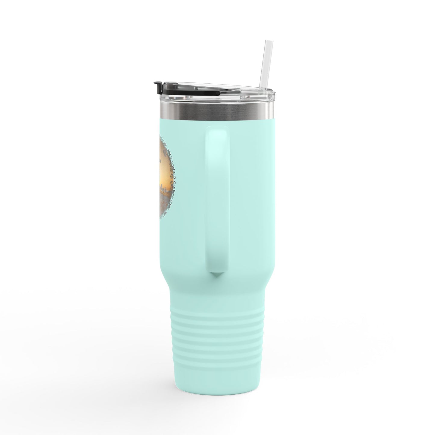 Grace Got Me Walking | 40oz Insulated Christian Travel Mug | Cross + Sun Design | 7 Colors
