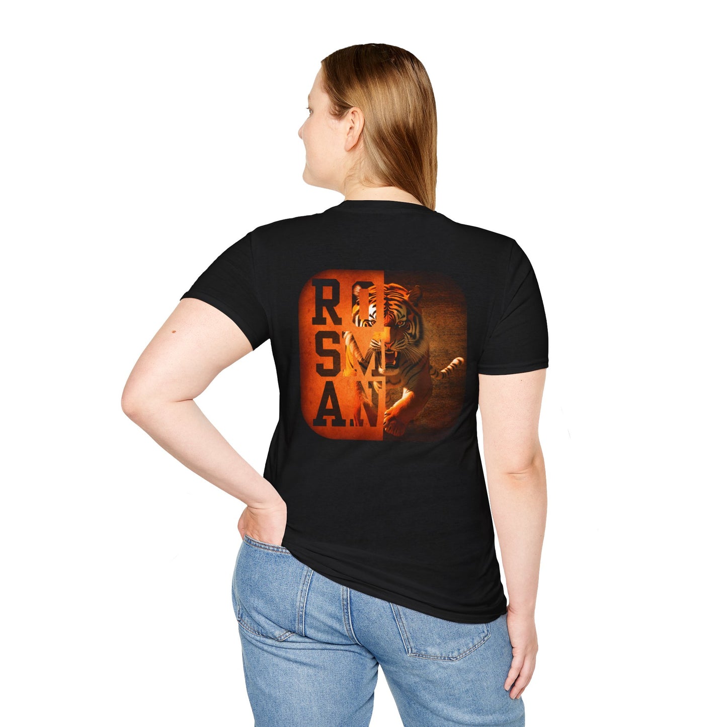 Rosman Tigers Faith & Pride Tee – Cross & Paw Front | Bold Tiger Back Design