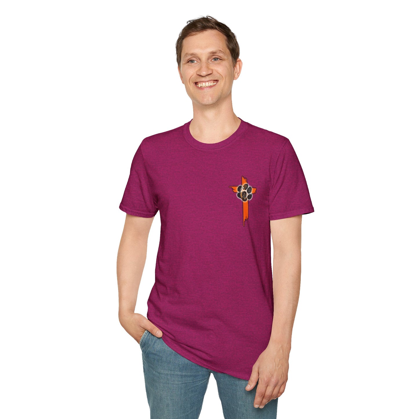 Rosman Tigers Faith & Pride Tee – Cross & Paw Front | Bold Tiger Back Design