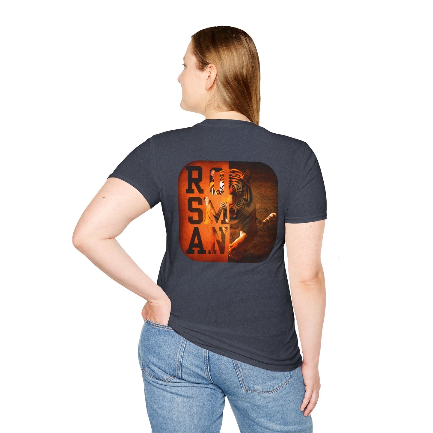 Rosman Tigers Faith & Pride Tee – Cross & Paw Front | Bold Tiger Back Design