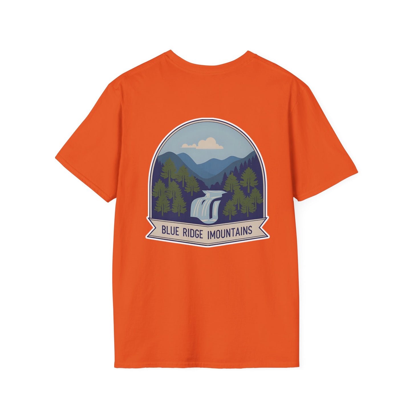 Blue Ridge Waterfall Poster Tee | Country Mountain Escape Shirt