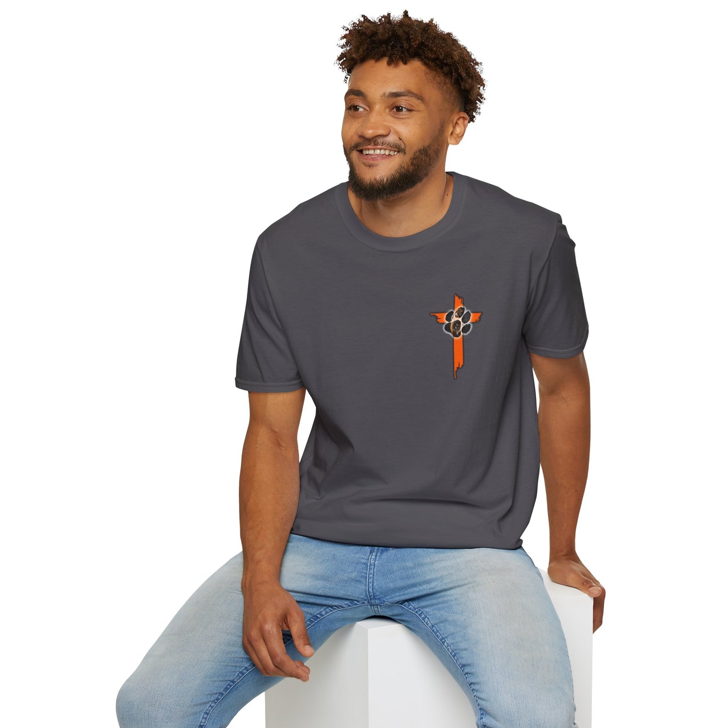Rosman Tigers Faith & Pride Tee – Cross & Paw Front | Bold Tiger Back Design