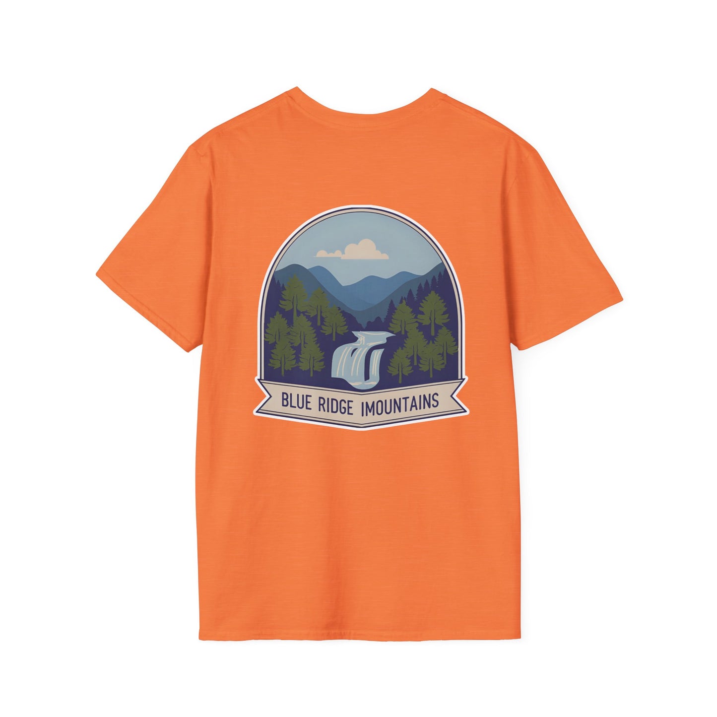 Blue Ridge Waterfall Poster Tee | Country Mountain Escape Shirt