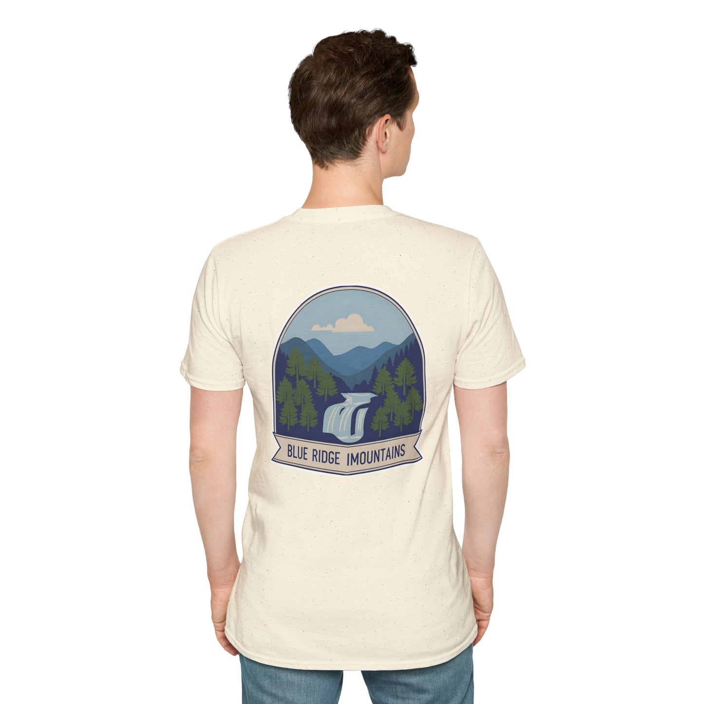 Blue Ridge Waterfall Poster Tee | Country Mountain Escape Shirt