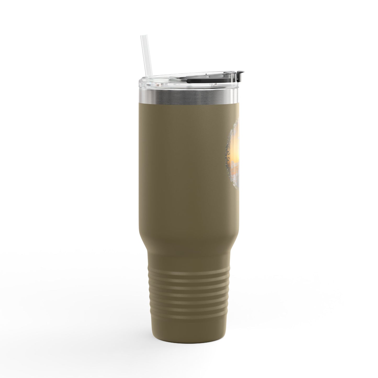 Grace Got Me Walking | 40oz Insulated Christian Travel Mug | Cross + Sun Design | 7 Colors