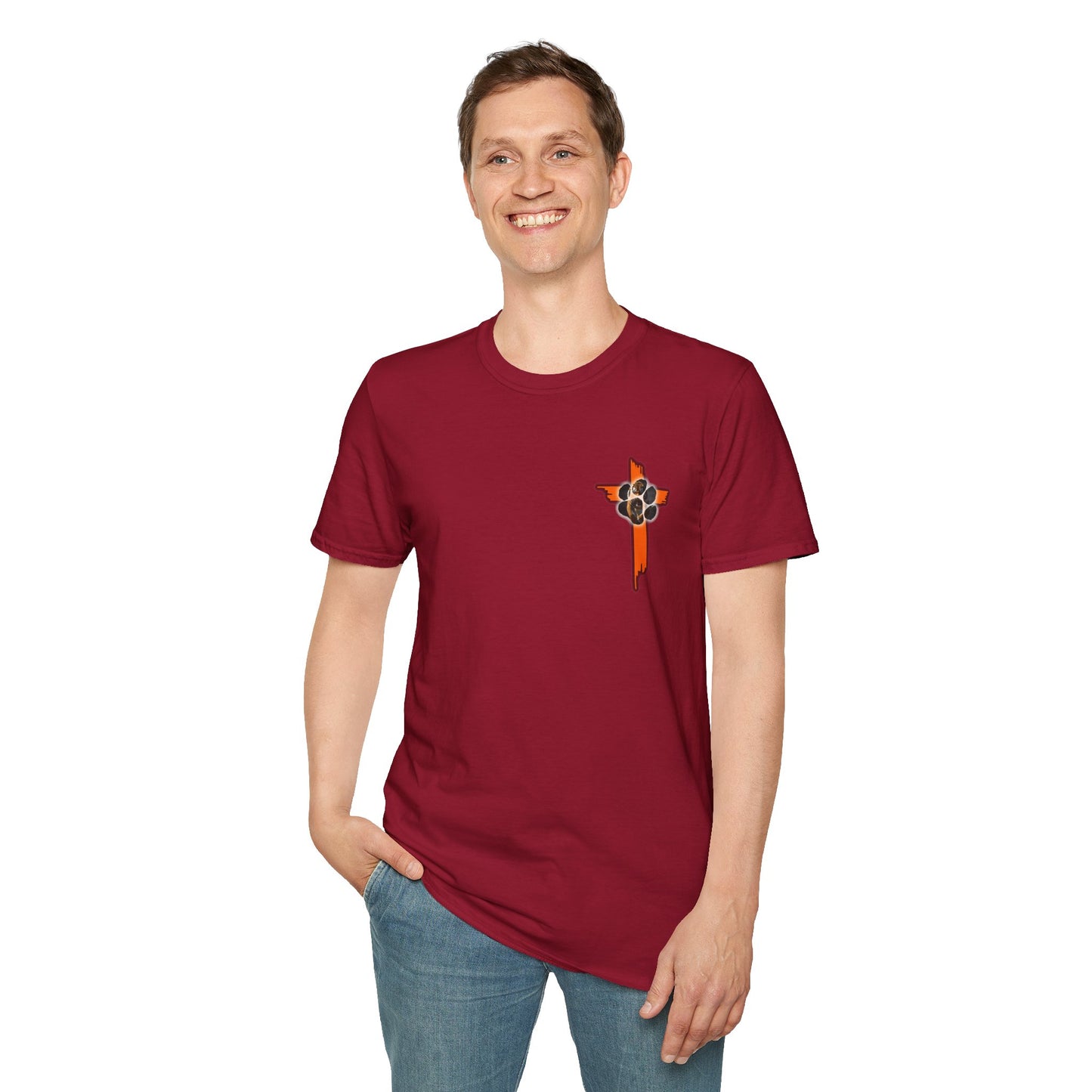 Rosman Tigers Faith & Pride Tee – Cross & Paw Front | Bold Tiger Back Design