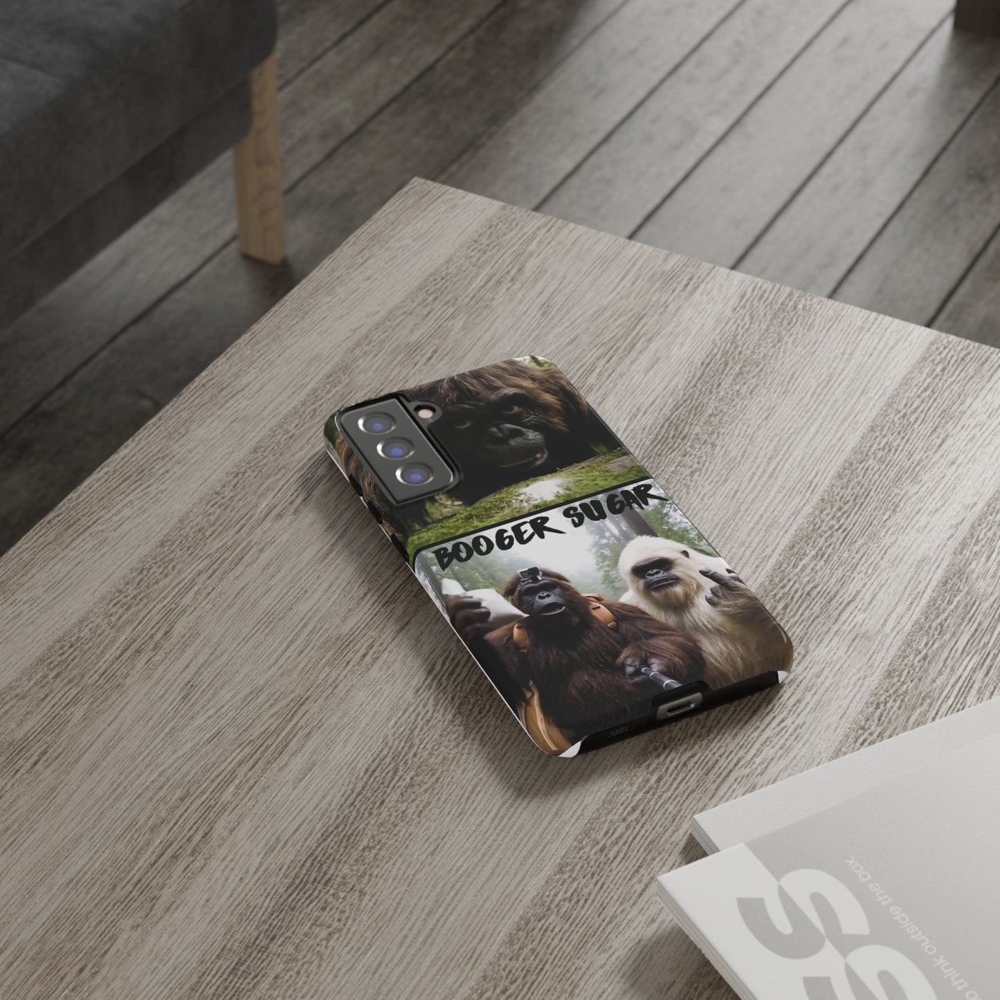 Protect your phone with pure cryptid chaos. Bigfoot and Yeti talkin’ booger sugar in full feral fashion. Weird? Yes. Iconic? Absolutely. 🦶❄️💨 #StayMythical
