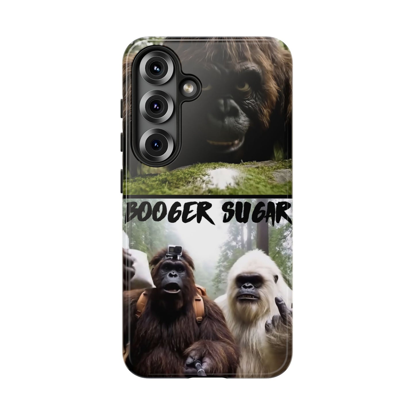Protect your phone with pure cryptid chaos. Bigfoot and Yeti talkin’ booger sugar in full feral fashion. Weird? Yes. Iconic? Absolutely. 🦶❄️💨 #StayMythical
