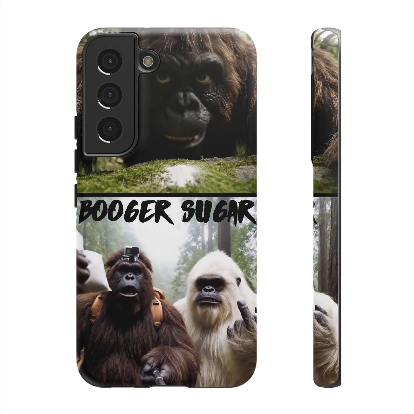 Protect your phone with pure cryptid chaos. Bigfoot and Yeti talkin’ booger sugar in full feral fashion. Weird? Yes. Iconic? Absolutely. 🦶❄️💨 #StayMythical