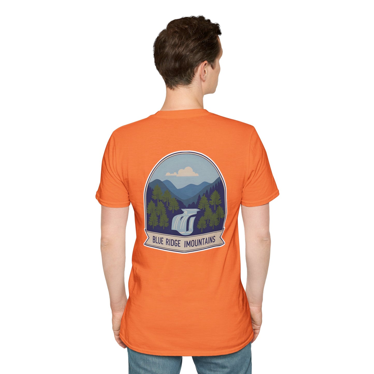 Blue Ridge Waterfall Poster Tee | Country Mountain Escape Shirt