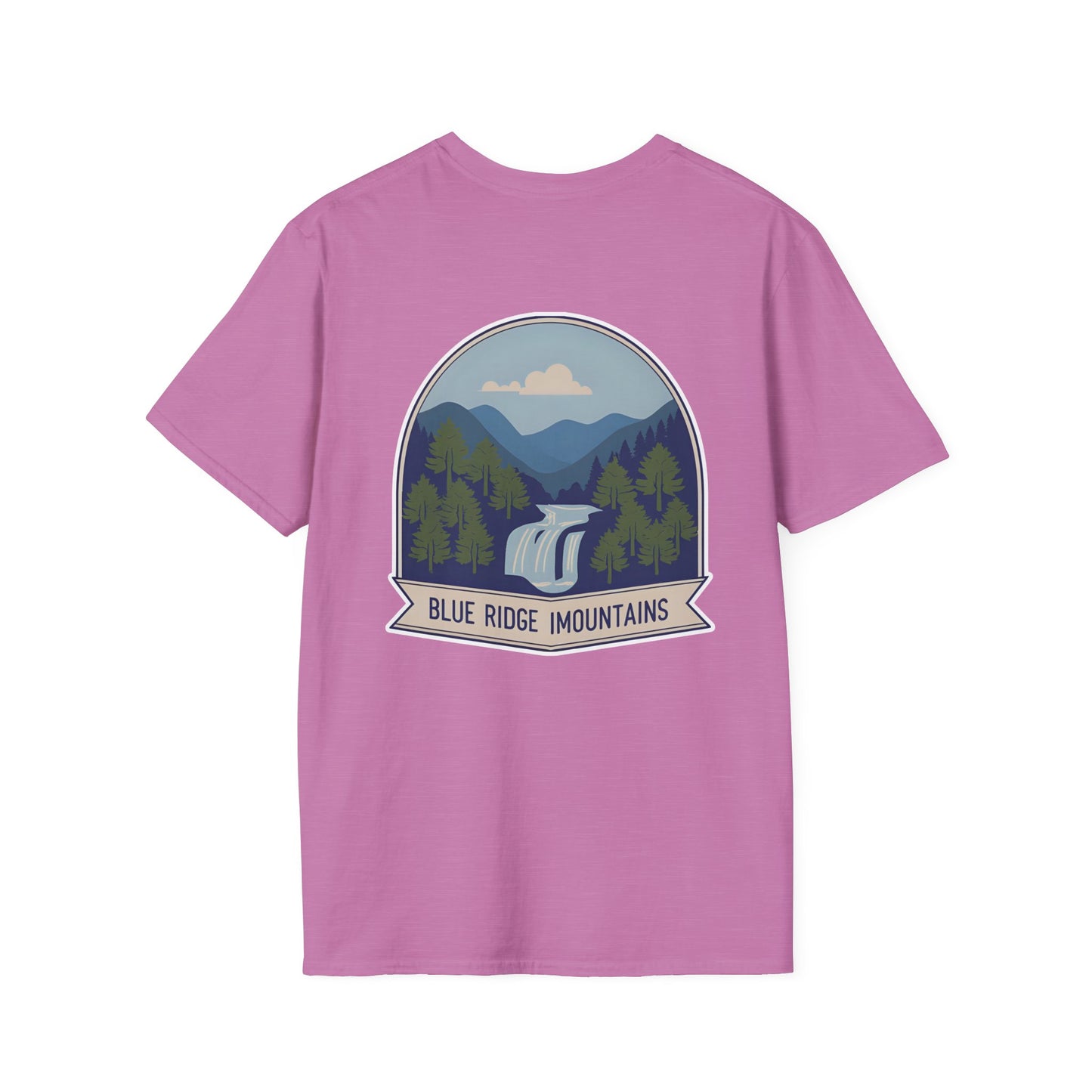 Blue Ridge Waterfall Poster Tee | Country Mountain Escape Shirt