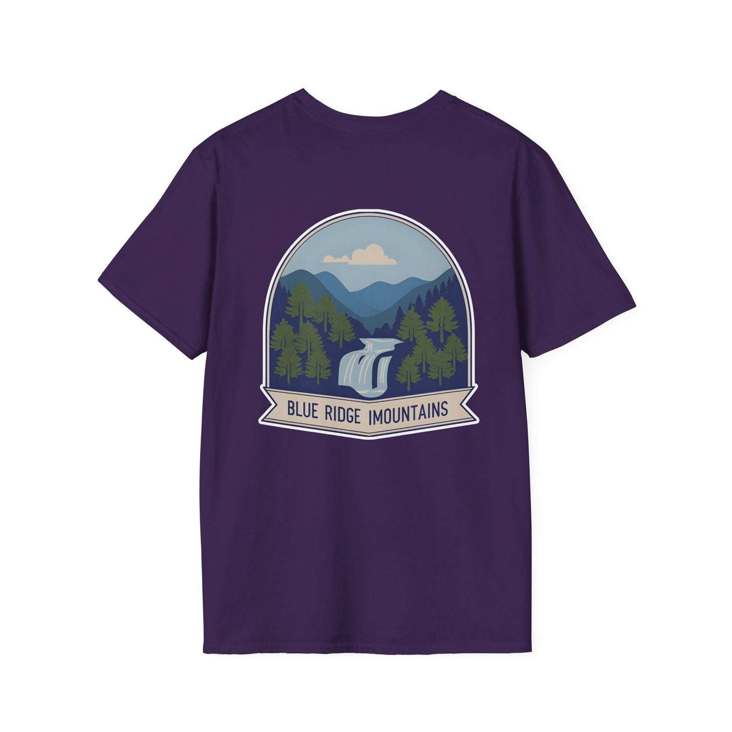 Blue Ridge Waterfall Poster Tee | Country Mountain Escape Shirt