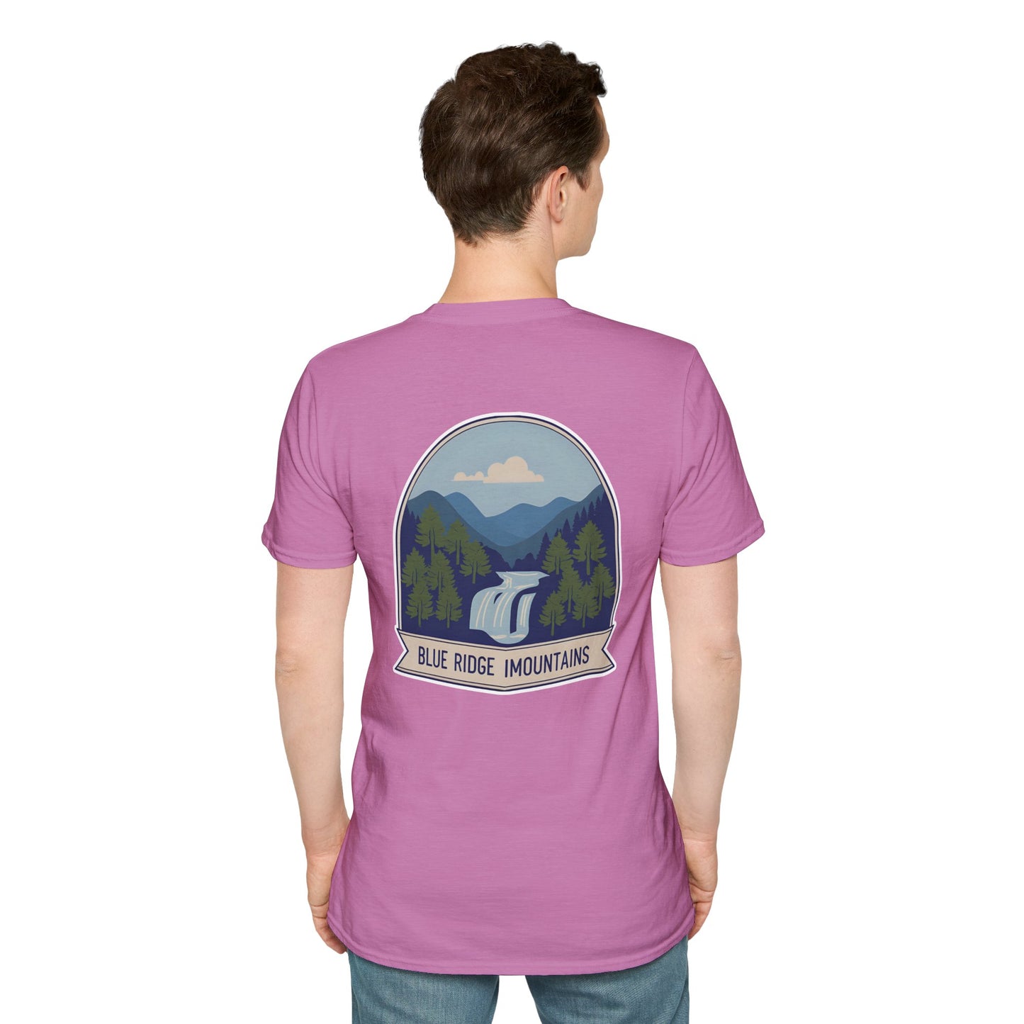 Blue Ridge Waterfall Poster Tee | Country Mountain Escape Shirt