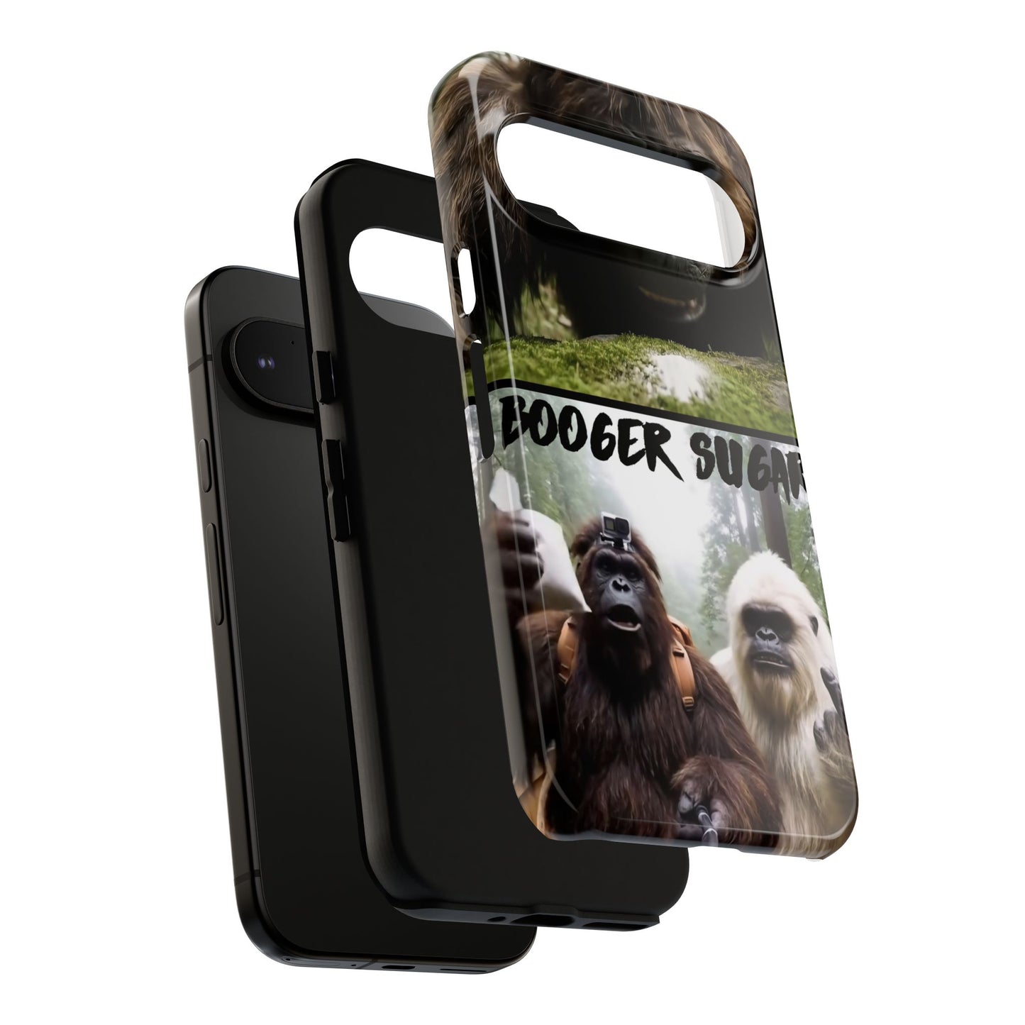 Protect your phone with pure cryptid chaos. Bigfoot and Yeti talkin’ booger sugar in full feral fashion. Weird? Yes. Iconic? Absolutely. 🦶❄️💨 #StayMythical