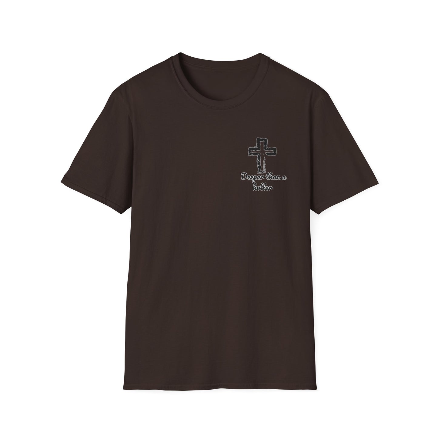 God’s Grace Runs Deeper Than Any Holler Christian Country Shirt – Faith Shirt with Mountain & Cross Back Design