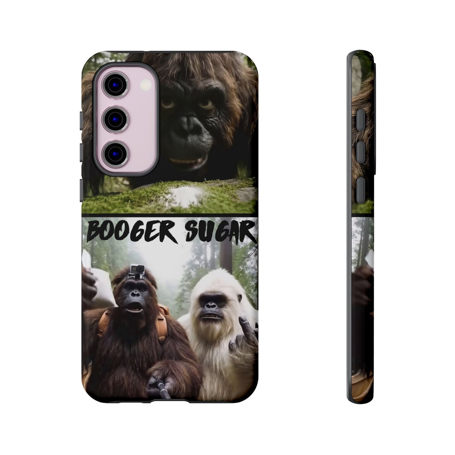 Protect your phone with pure cryptid chaos. Bigfoot and Yeti talkin’ booger sugar in full feral fashion. Weird? Yes. Iconic? Absolutely. 🦶❄️💨 #StayMythical