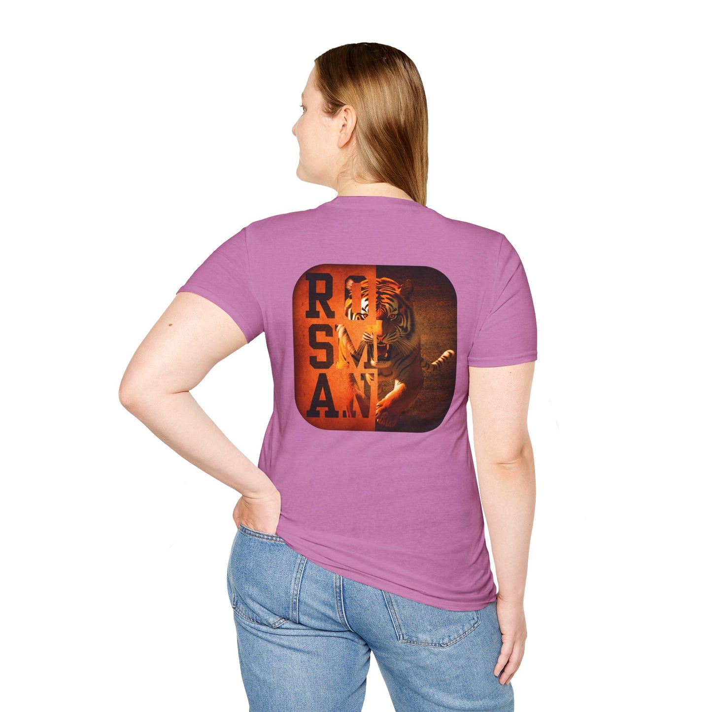 Rosman Tigers Faith & Pride Tee – Cross & Paw Front | Bold Tiger Back Design