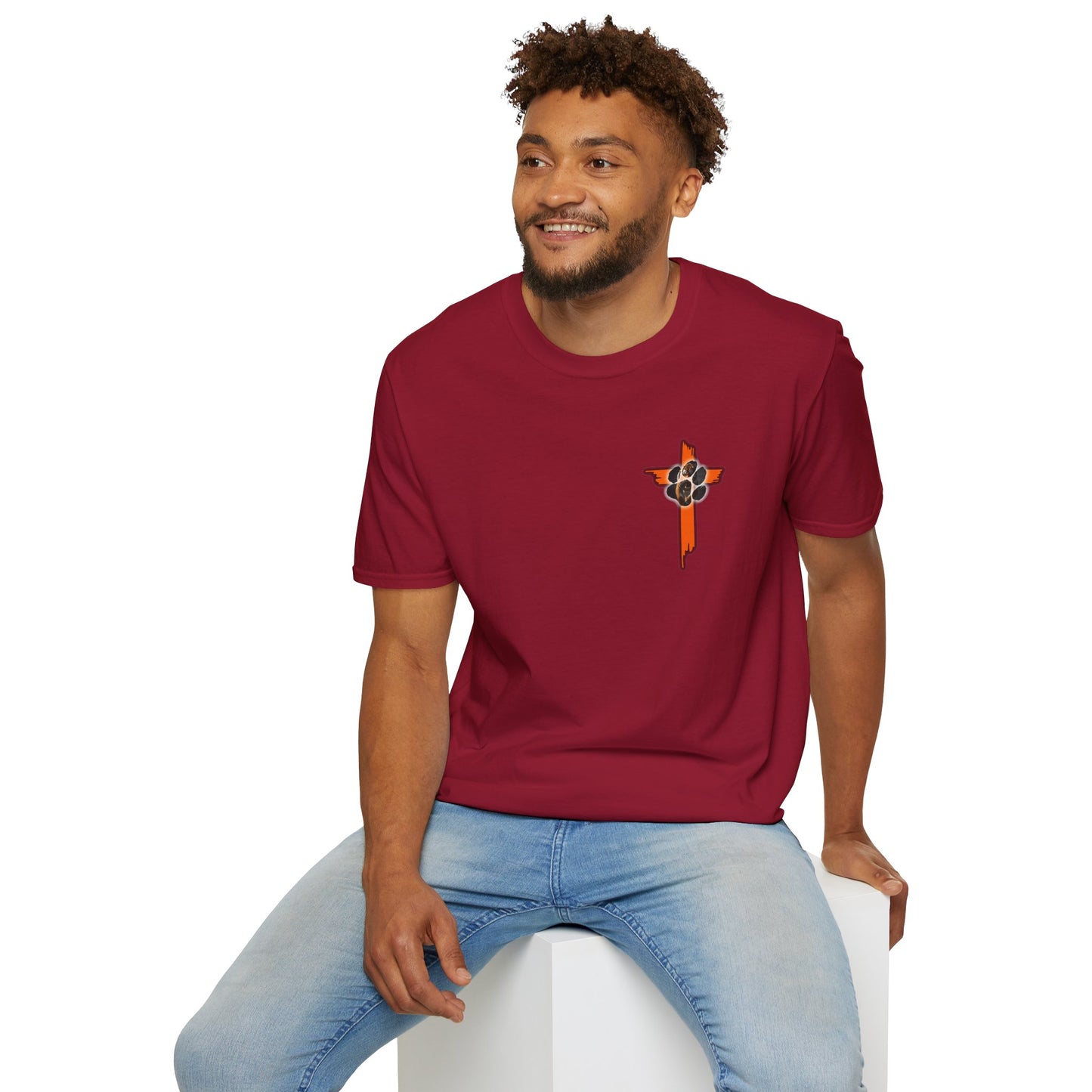 Rosman Tigers Faith & Pride Tee – Cross & Paw Front | Bold Tiger Back Design