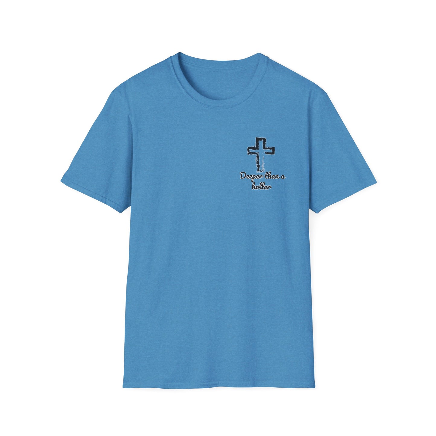 God’s Grace Runs Deeper Than Any Holler Christian Country Shirt – Faith Shirt with Mountain & Cross Back Design