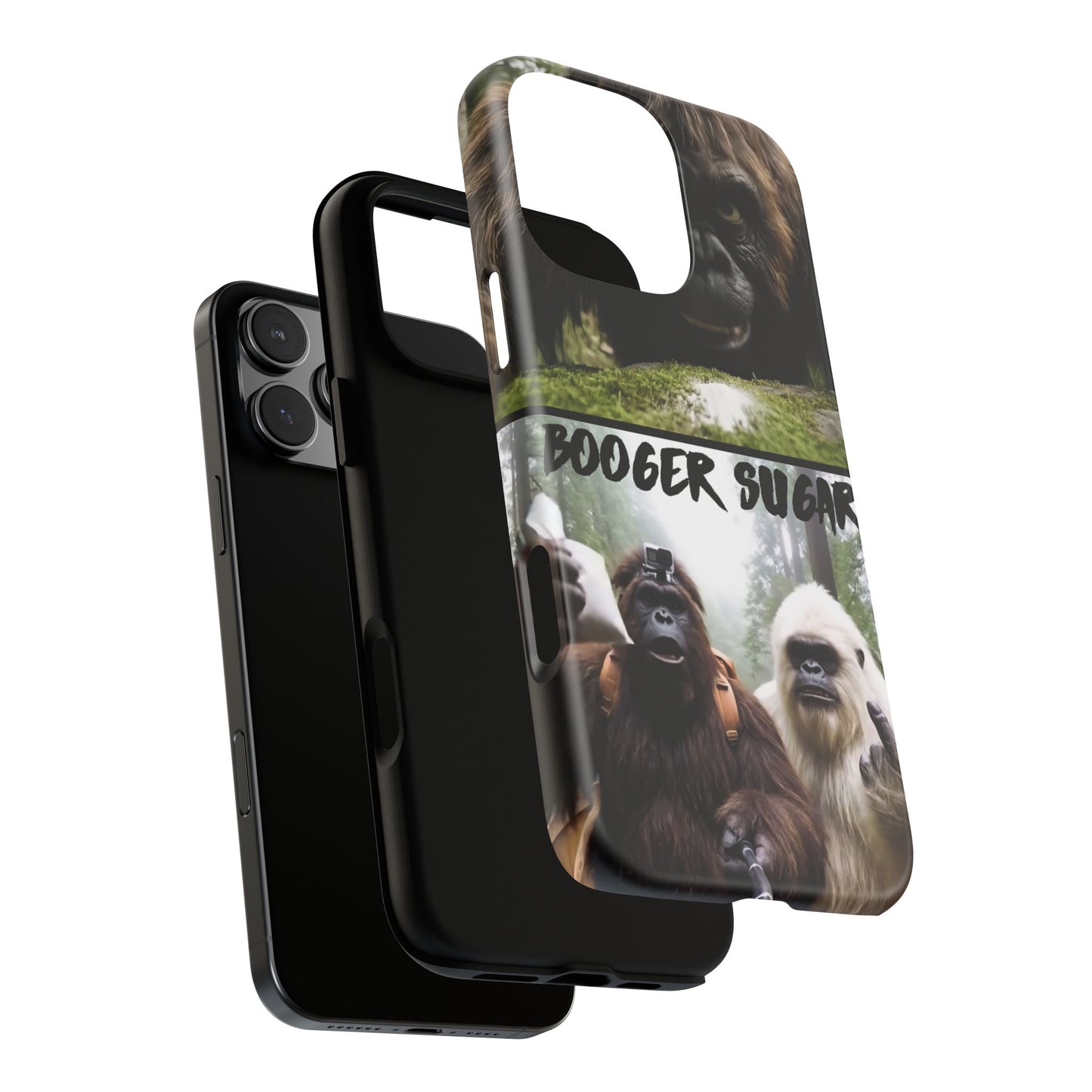 Protect your phone with pure cryptid chaos. Bigfoot and Yeti talkin’ booger sugar in full feral fashion. Weird? Yes. Iconic? Absolutely. 🦶❄️💨 #StayMythical