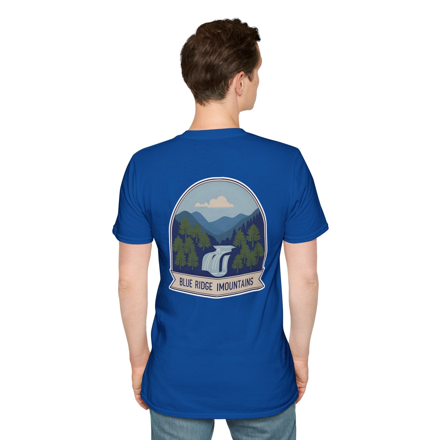 Blue Ridge Waterfall Poster Tee | Country Mountain Escape Shirt