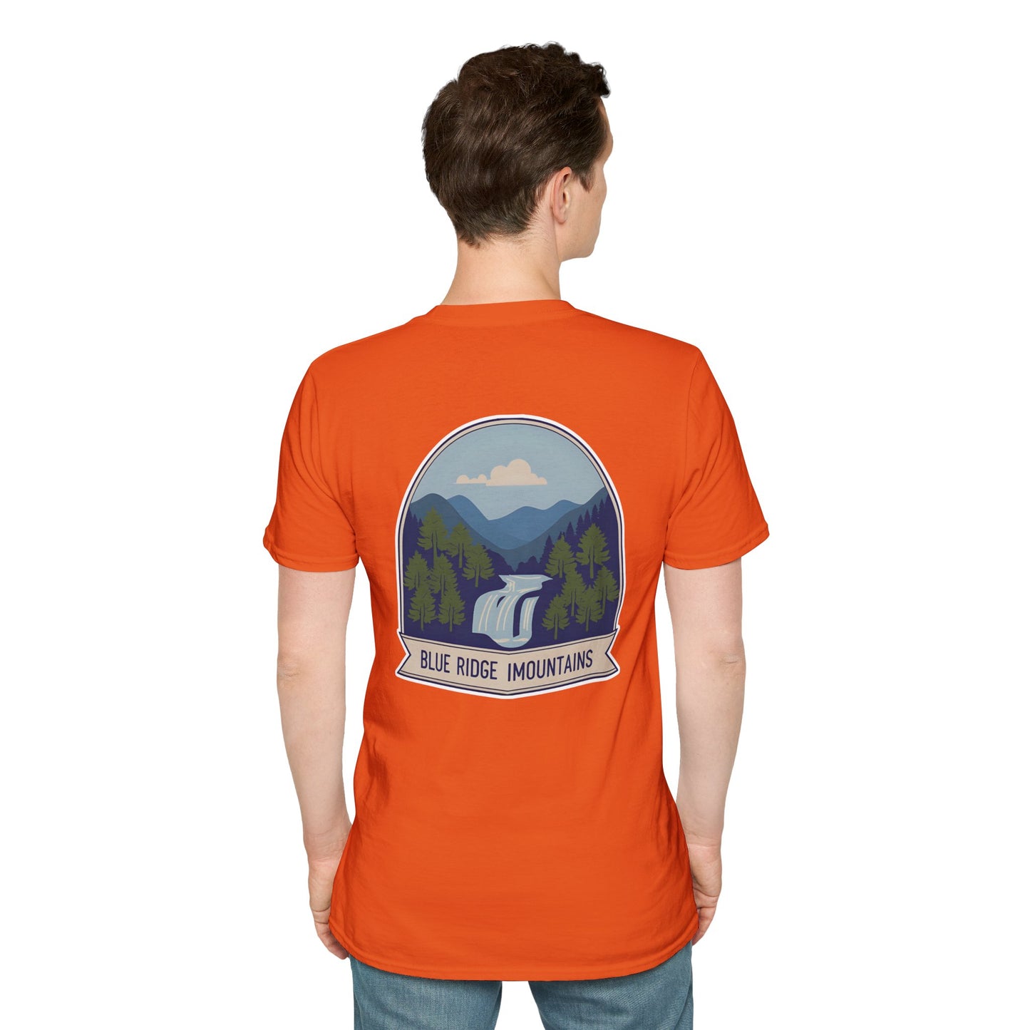 Blue Ridge Waterfall Poster Tee | Country Mountain Escape Shirt