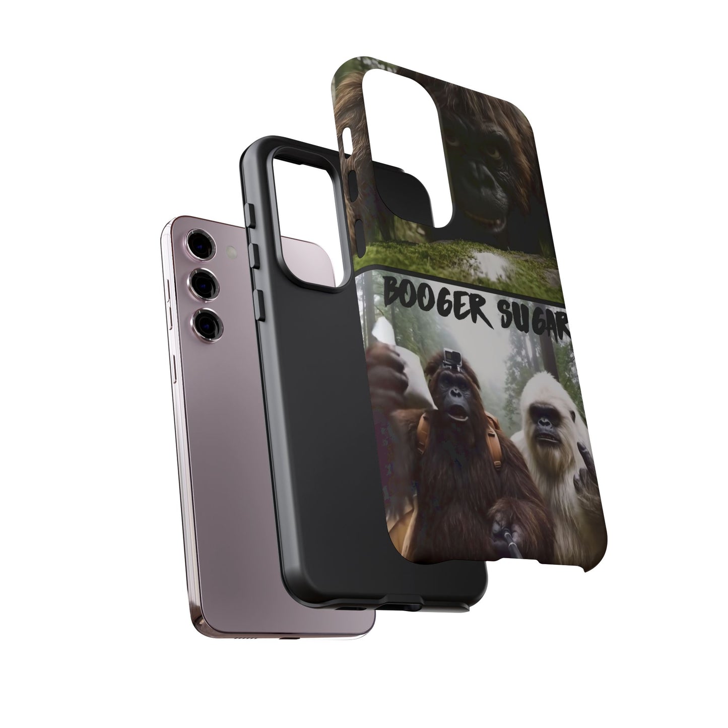 Protect your phone with pure cryptid chaos. Bigfoot and Yeti talkin’ booger sugar in full feral fashion. Weird? Yes. Iconic? Absolutely. 🦶❄️💨 #StayMythical