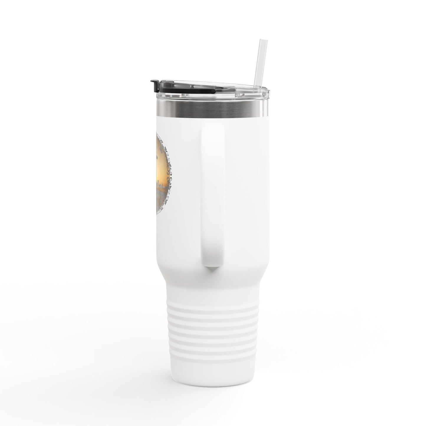 Grace Got Me Walking | 40oz Insulated Christian Travel Mug | Cross + Sun Design | 7 Colors