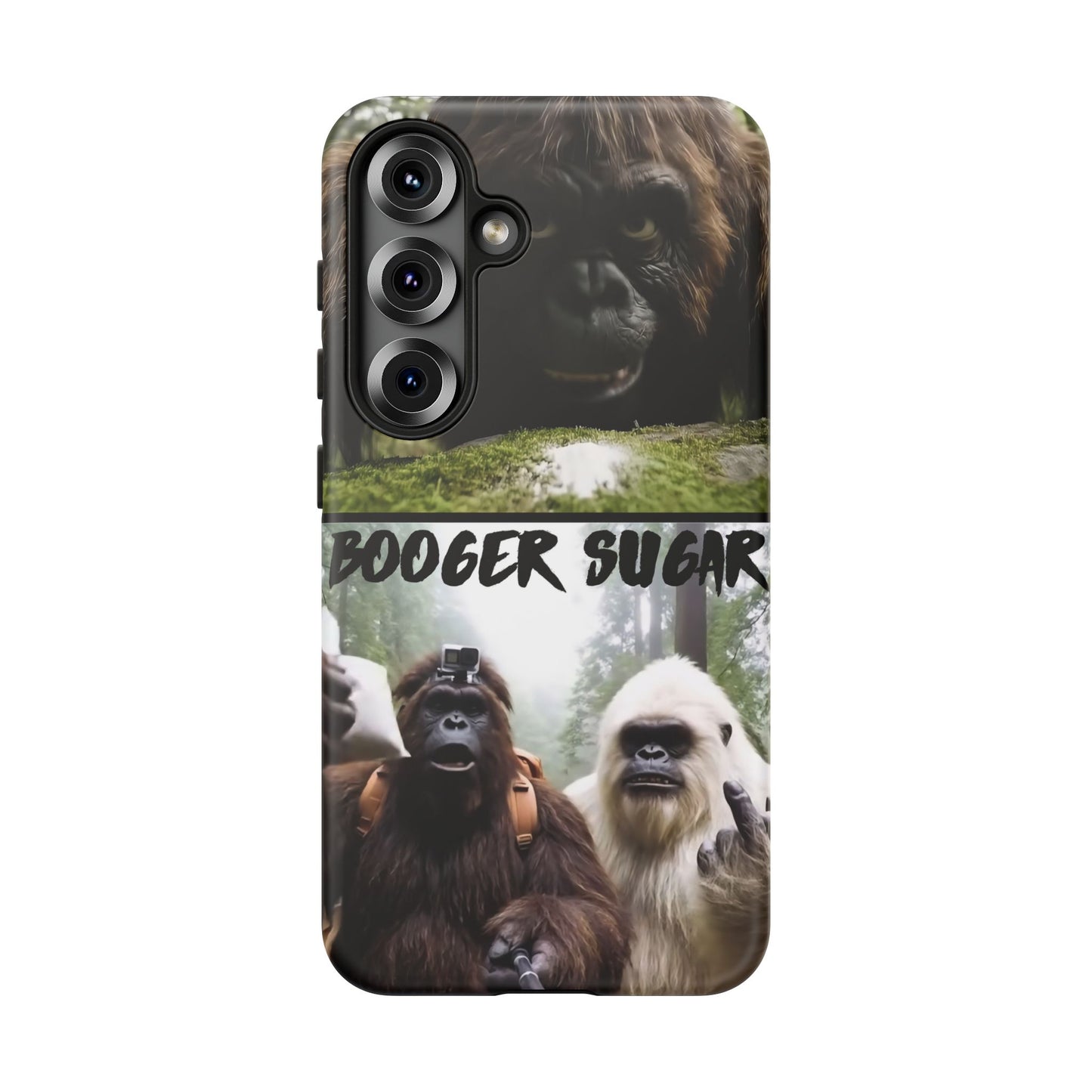Protect your phone with pure cryptid chaos. Bigfoot and Yeti talkin’ booger sugar in full feral fashion. Weird? Yes. Iconic? Absolutely. 🦶❄️💨 #StayMythical
