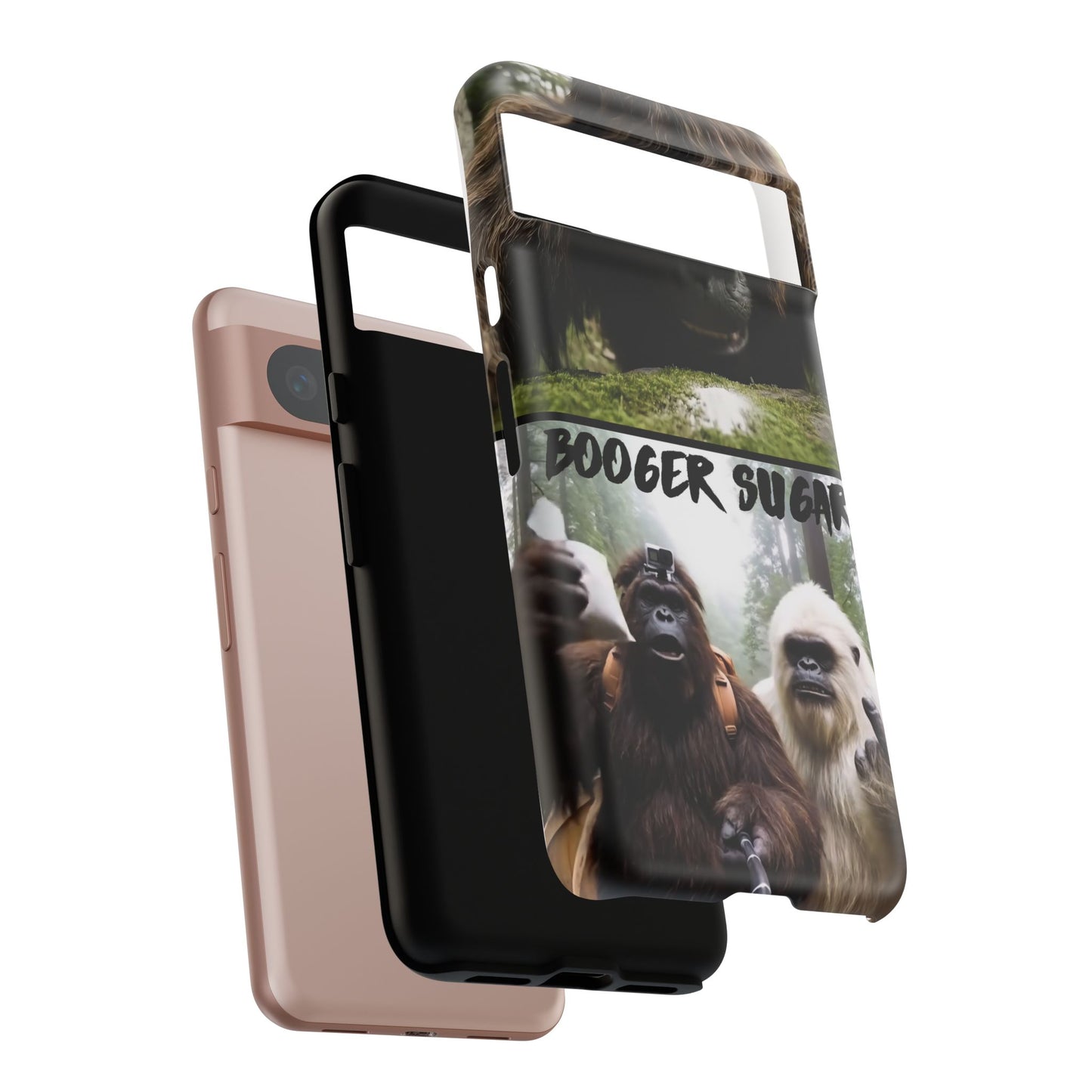 Protect your phone with pure cryptid chaos. Bigfoot and Yeti talkin’ booger sugar in full feral fashion. Weird? Yes. Iconic? Absolutely. 🦶❄️💨 #StayMythical