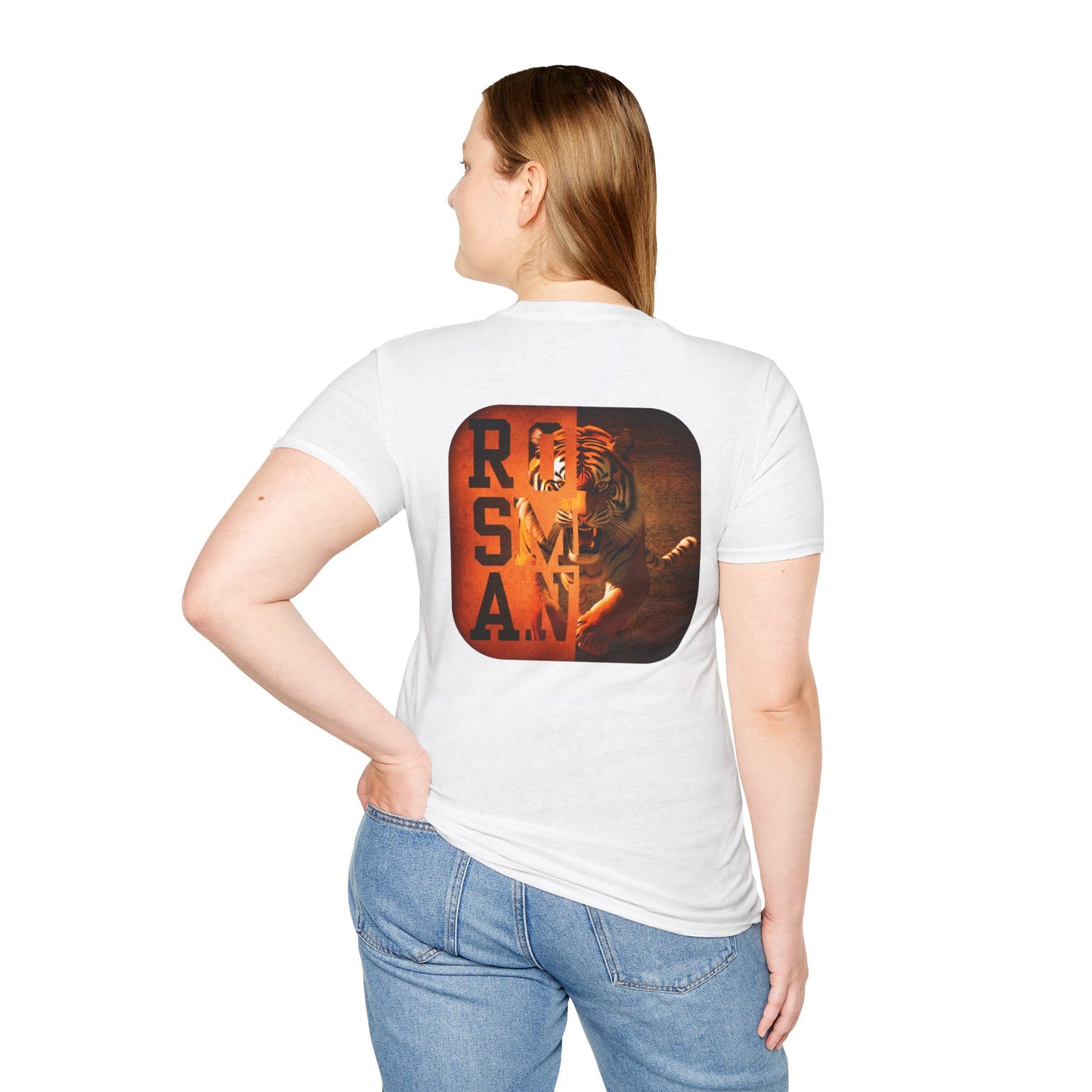 Rosman Tigers Faith & Pride Tee – Cross & Paw Front | Bold Tiger Back Design