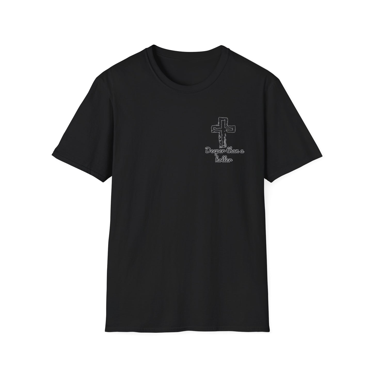 God’s Grace Runs Deeper Than Any Holler Christian Country Shirt – Faith Shirt with Mountain & Cross Back Design
