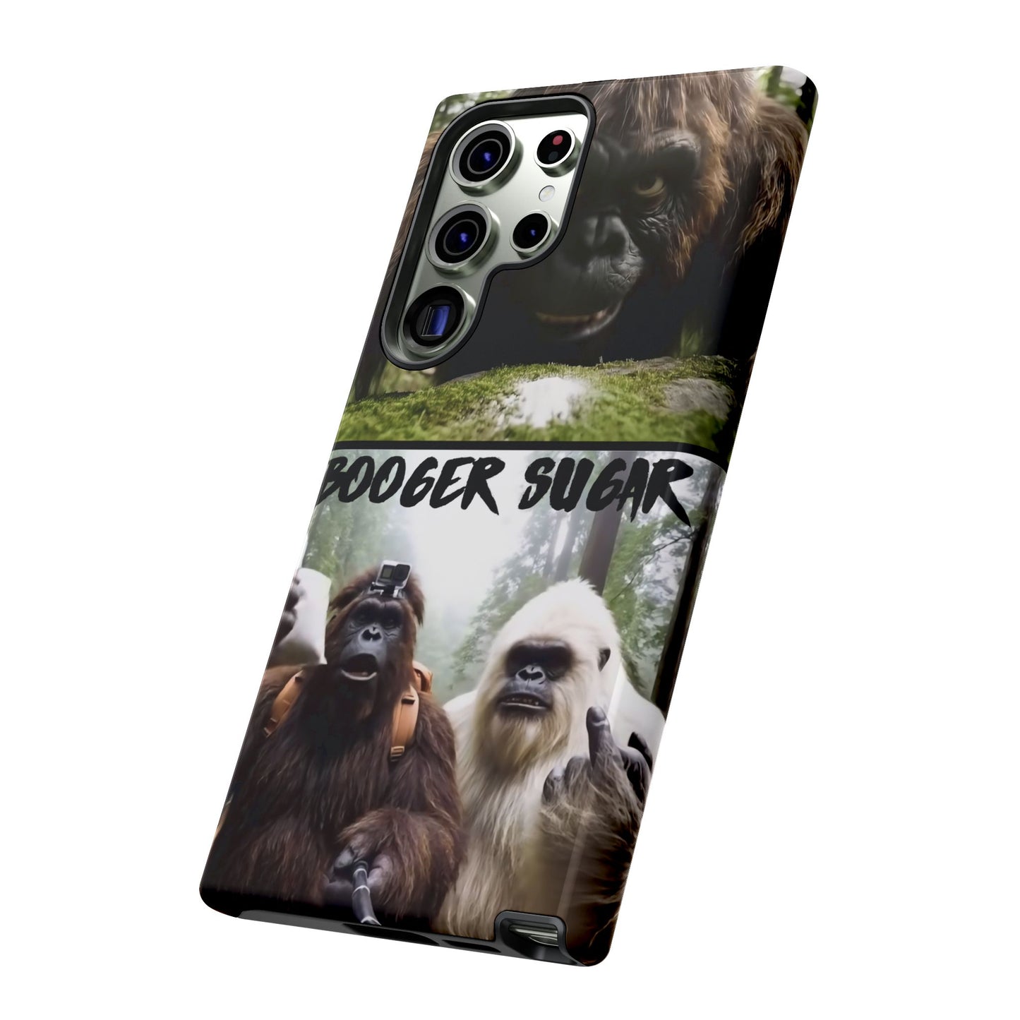 Protect your phone with pure cryptid chaos. Bigfoot and Yeti talkin’ booger sugar in full feral fashion. Weird? Yes. Iconic? Absolutely. 🦶❄️💨 #StayMythical