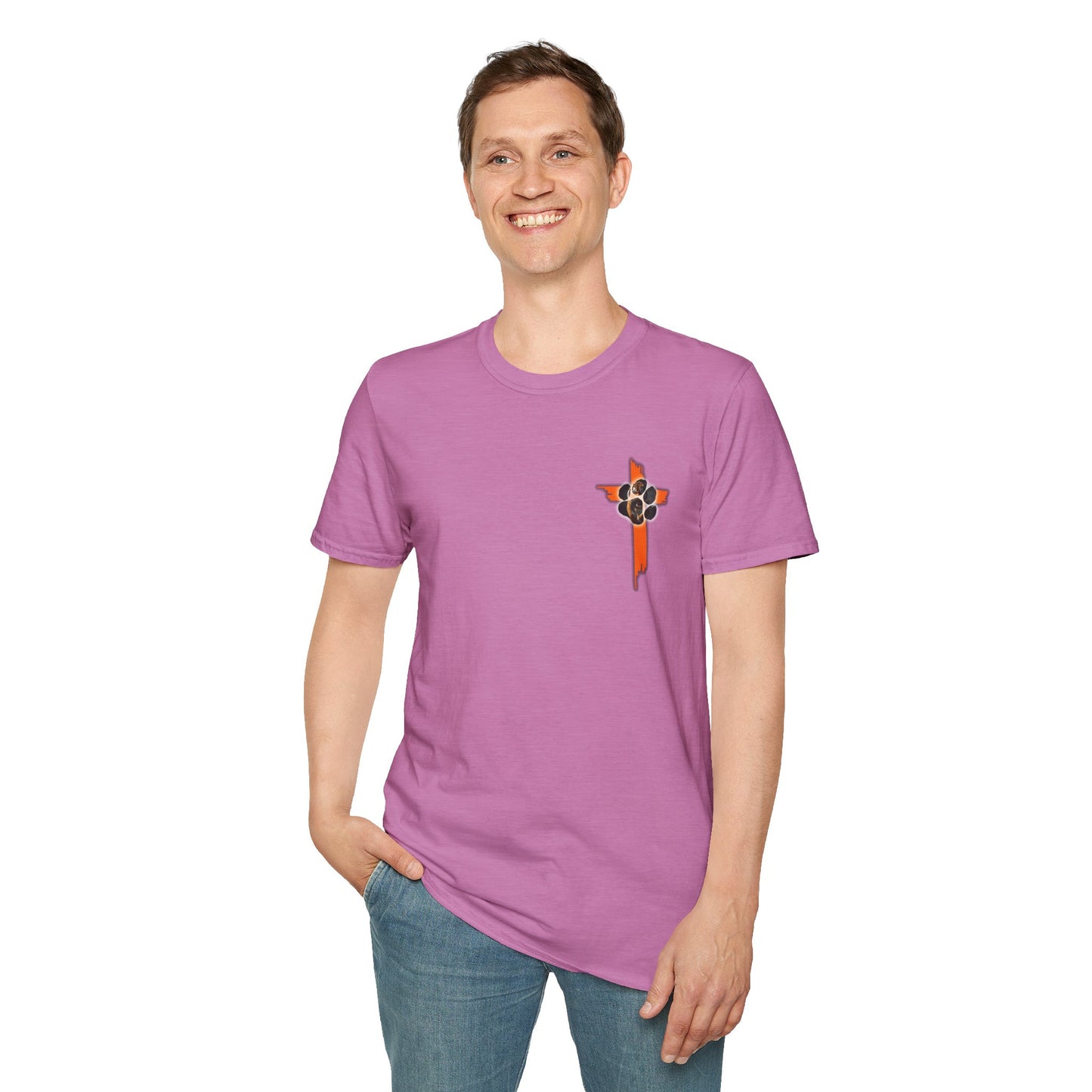 Rosman Tigers Faith & Pride Tee – Cross & Paw Front | Bold Tiger Back Design