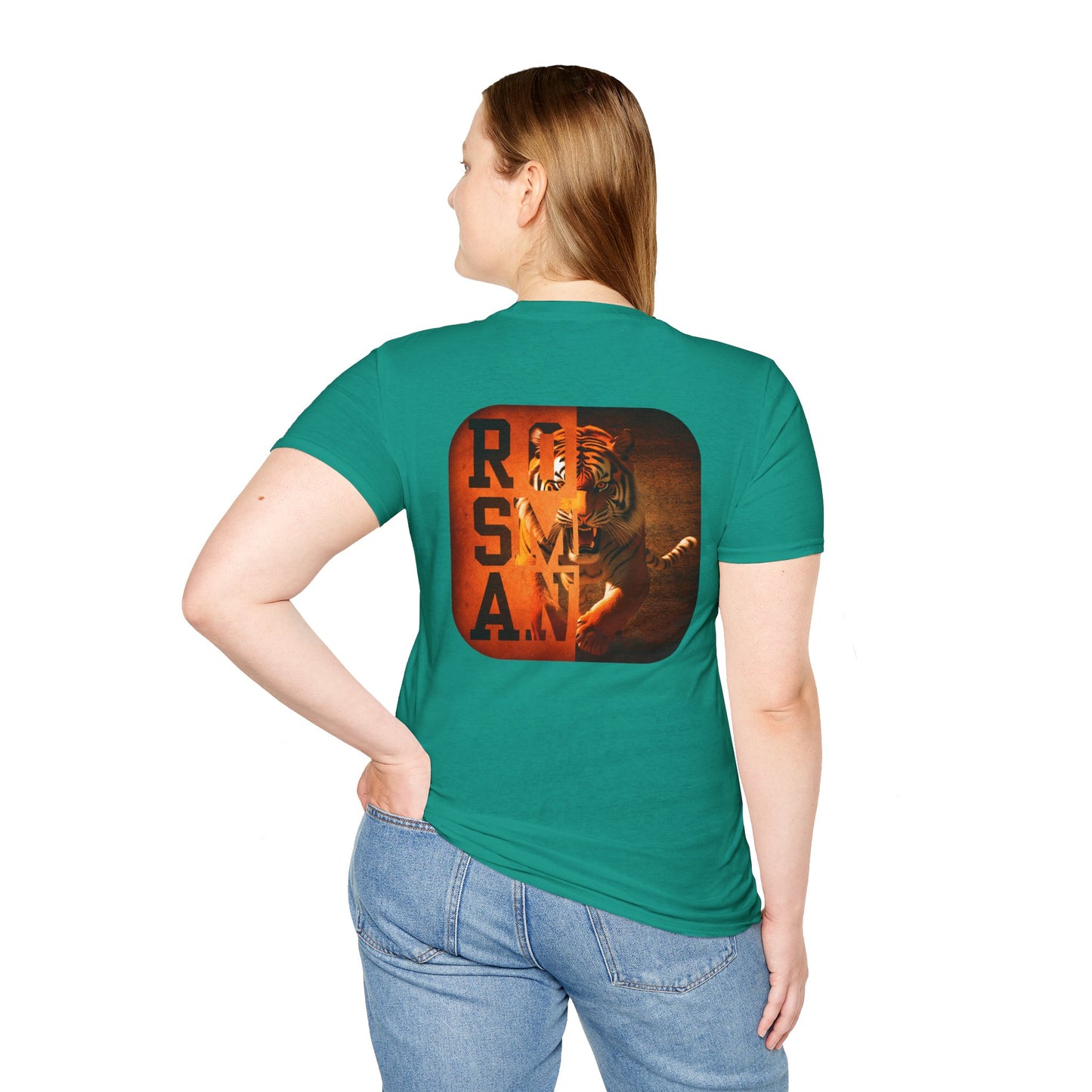 Rosman Tigers Faith & Pride Tee – Cross & Paw Front | Bold Tiger Back Design