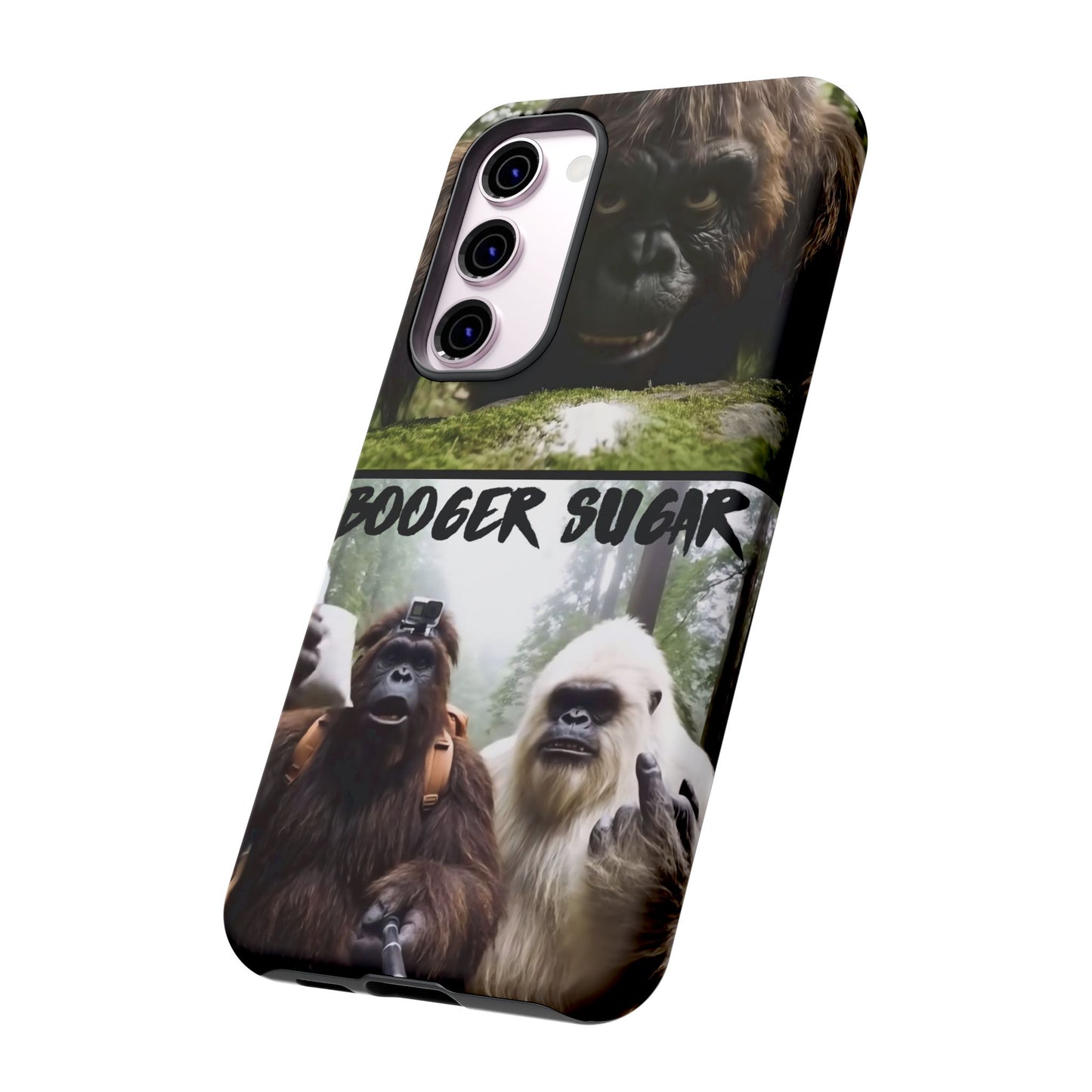 Protect your phone with pure cryptid chaos. Bigfoot and Yeti talkin’ booger sugar in full feral fashion. Weird? Yes. Iconic? Absolutely. 🦶❄️💨 #StayMythical