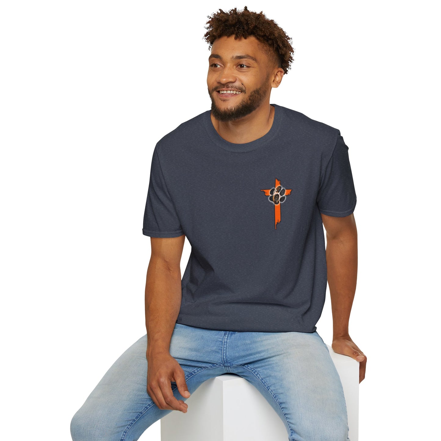 Rosman Tigers Faith & Pride Tee – Cross & Paw Front | Bold Tiger Back Design